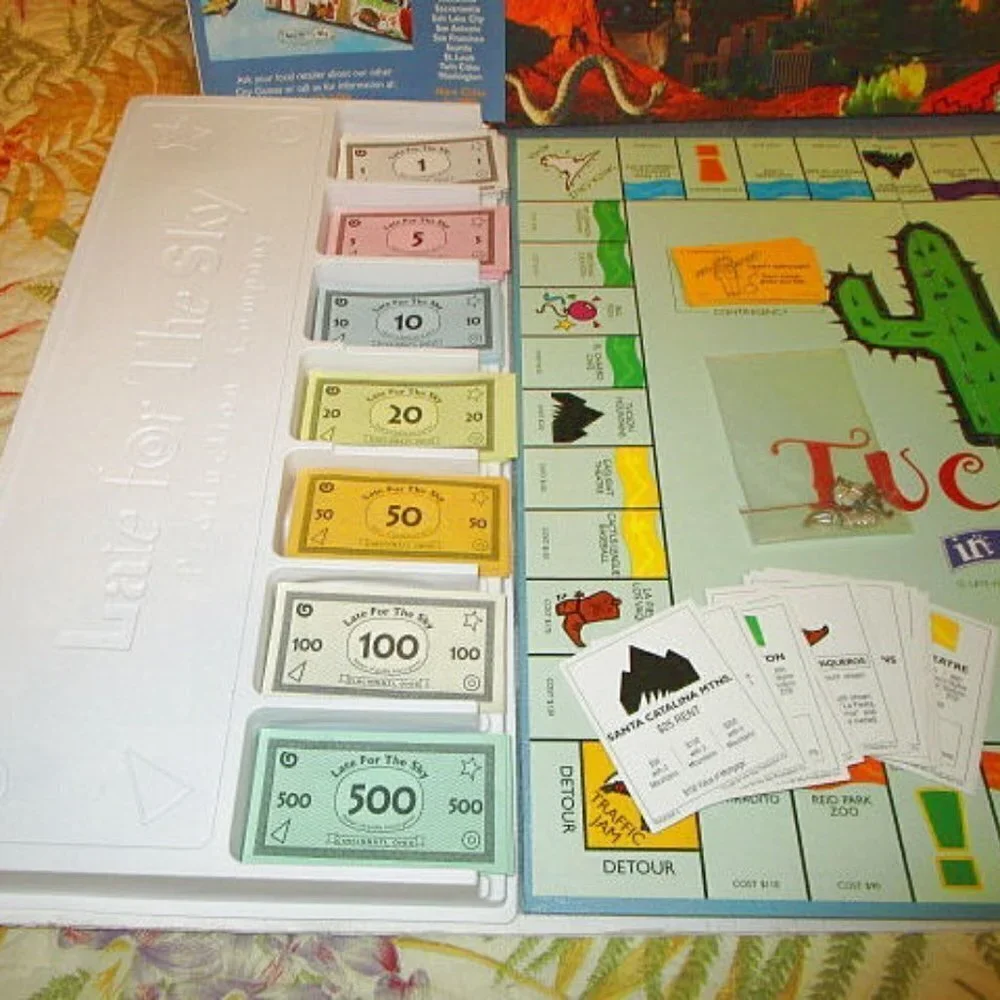 Vtg Arizona In A Box Monopoly Style Board Game Tucson Tombstone Cowboy Rodeo